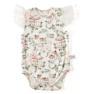 New girl’s sleeveless romper flutter sleeved 0-3 months ago.